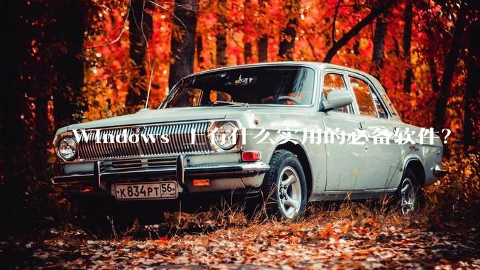 Windows 上有什么实用的必备软件？